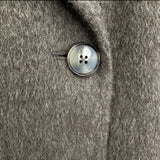 Twilight snow mixed woolen antique money heavy plush wool coat