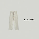 White light tone simple temperament slimming quantity sense straight leg wide leg pants