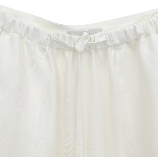 Breathable linen cropped pants