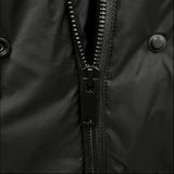 Goose Down Coat with Leather Collar