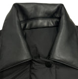 Goose Down Coat with Leather Collar