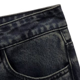 Steel Blue Straight-Leg Jeans