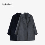 Stylish Long-Haired Alpaca Raglan Coat