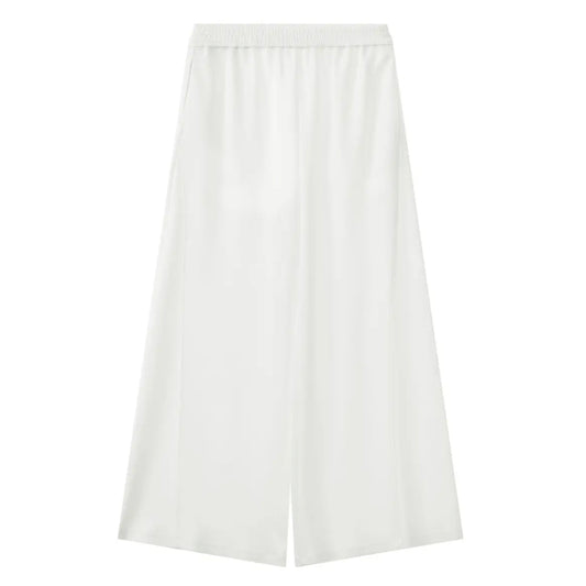 Elastic Waist Relaxed Wide-Leg Pants