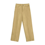 Center-Seam Nine-Length Straight-Leg Commuter Pants