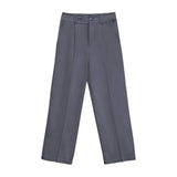 Center-Seam Nine-Length Straight-Leg Commuter Pants