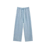 Plant-Dyed Drawstring Wide-Leg Pants