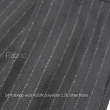 Premium Wool-Blend Striped Dress Pants