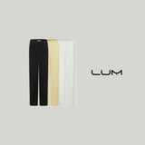 Imported Triacetate Tailored Soft Straight-Leg Pants