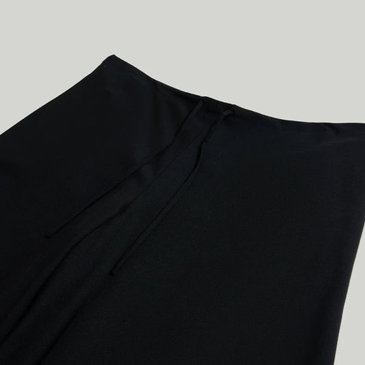 Fine Merino Wool Half-Elastic Drawstring Versatile Pants