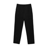 Commuting Skinny Pants Neat and Slim Straight-Leg Slit Casual Pants