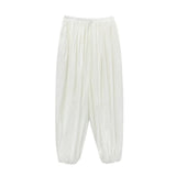 Relaxed Fit Casual Drawstring Elastic Waist Balloon Pants