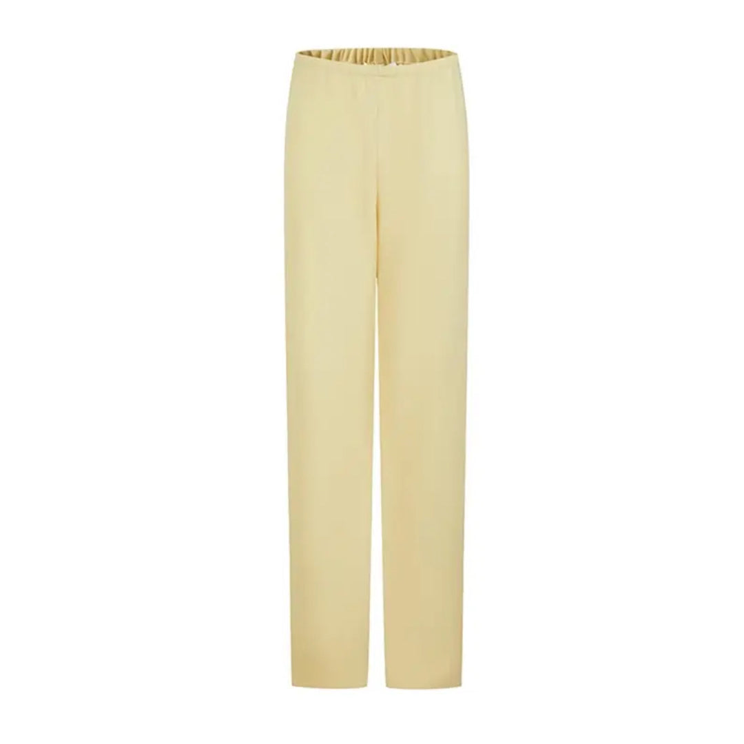 Imported Triacetate Tailored Soft Straight-Leg Pants