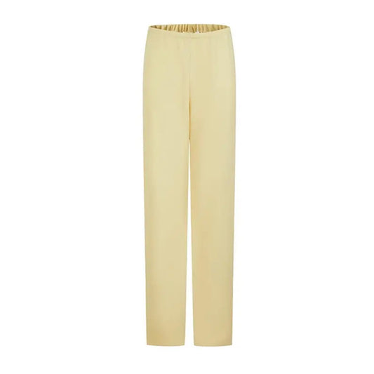 Imported Triacetate Tailored Soft Straight-Leg Pants